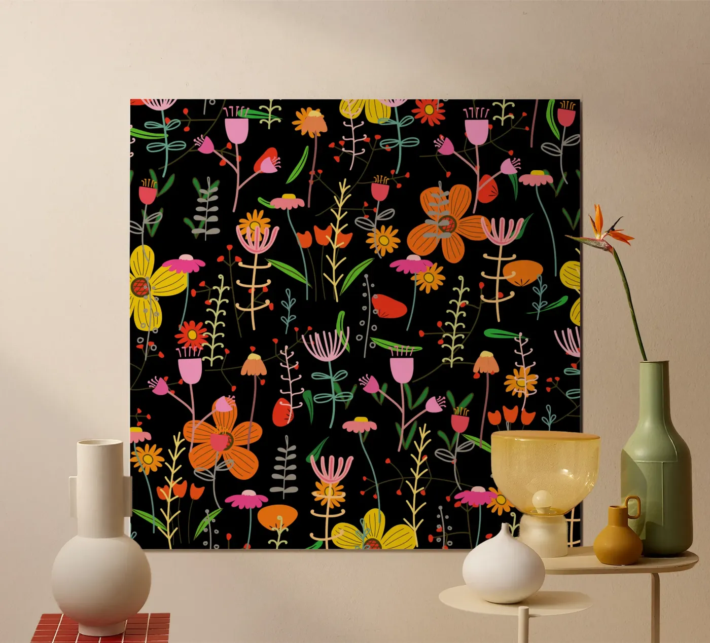 Botanisches Muster 25 Poster von Little Dean