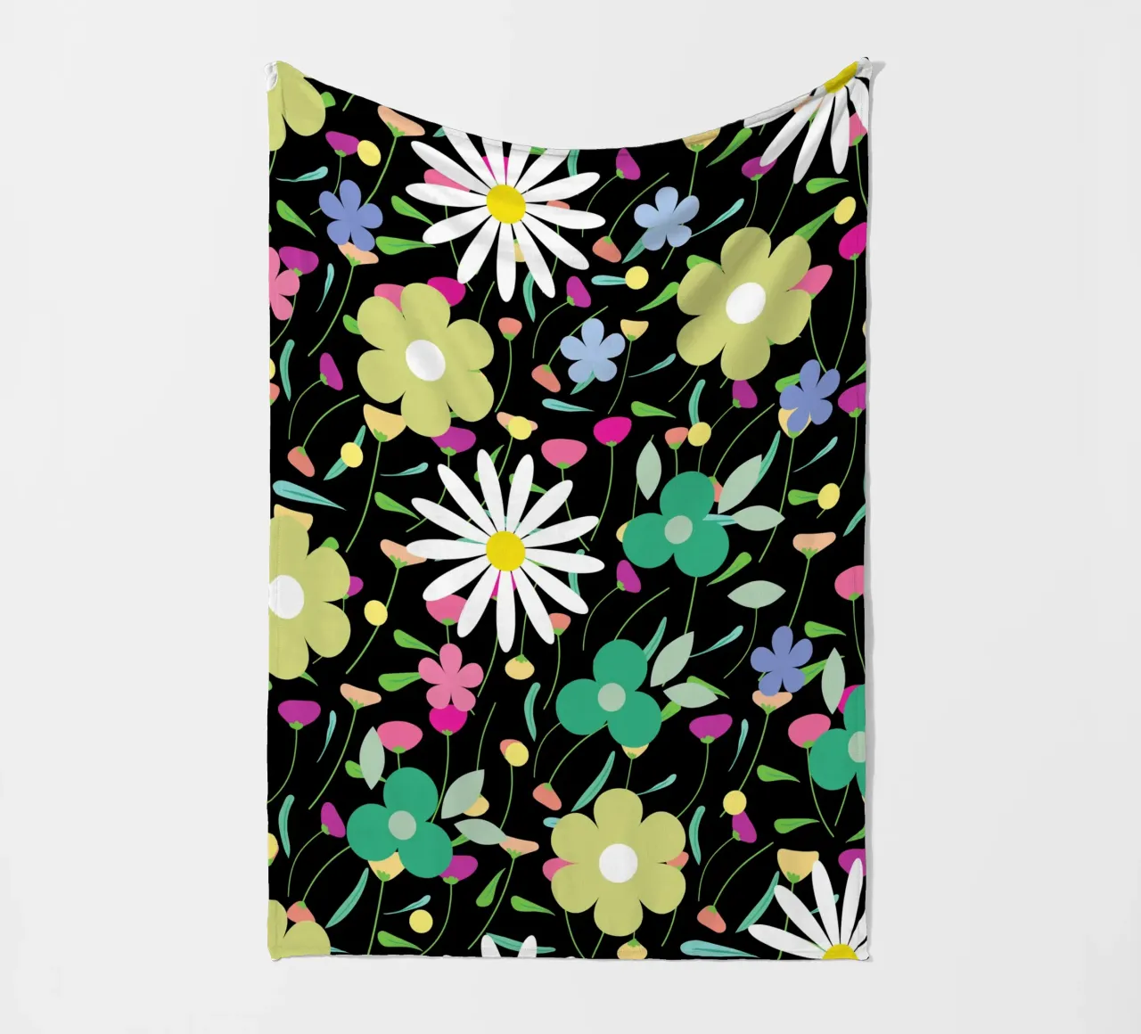 Botanisches Muster 26 Fleecedecke von Little Dean