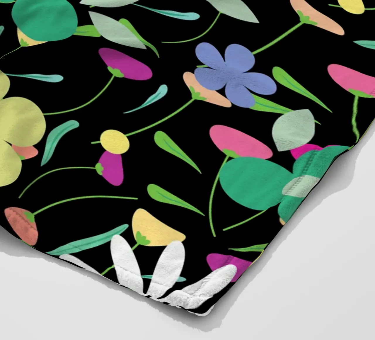 Botanisches Muster 26 Fleecedecke von Little Dean