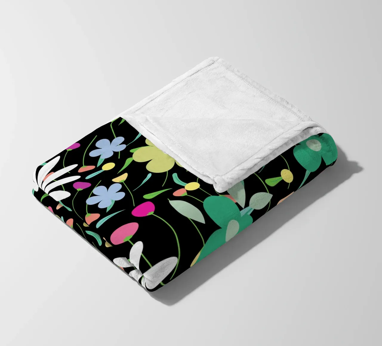 Botanisches Muster 26 Fleecedecke von Little Dean