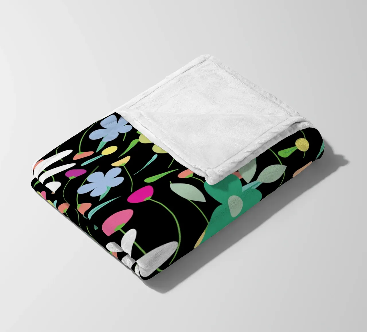 Botanisches Muster 26 Fleecedecke von Little Dean