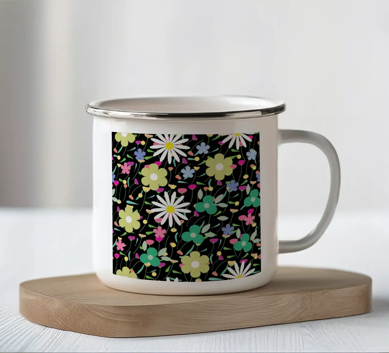 Motivo botanico 26 tazza in smalto da Little Dean