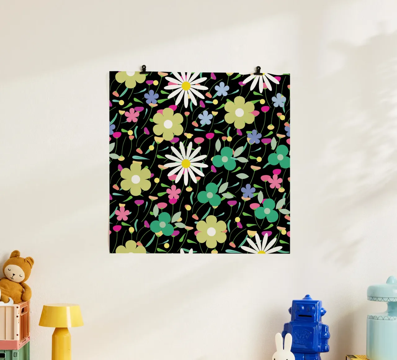 Motivo botanico 26 poster con telaio in plastica da Little Dean