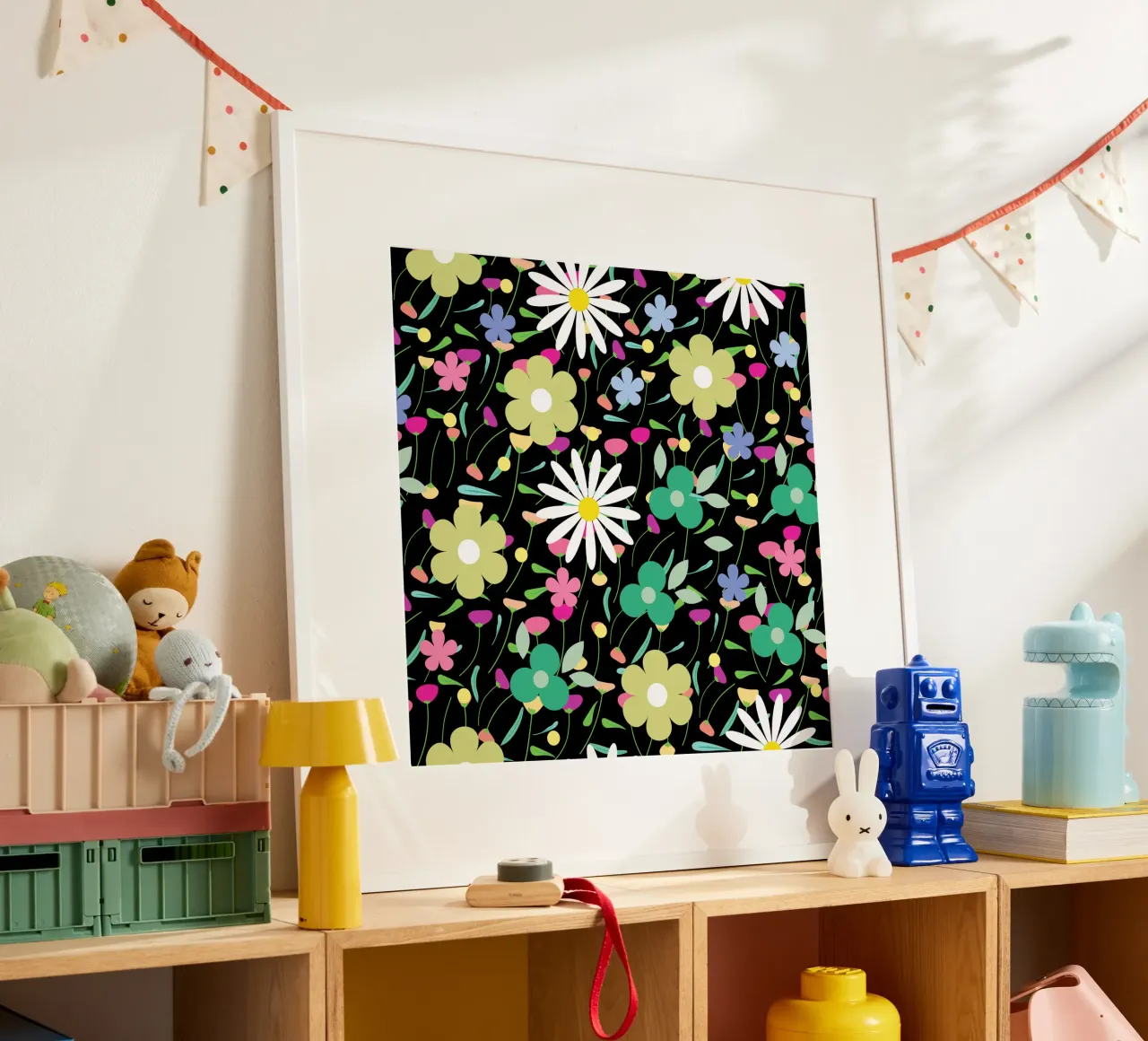Motivo botanico 26 poster con telaio in plastica da Little Dean