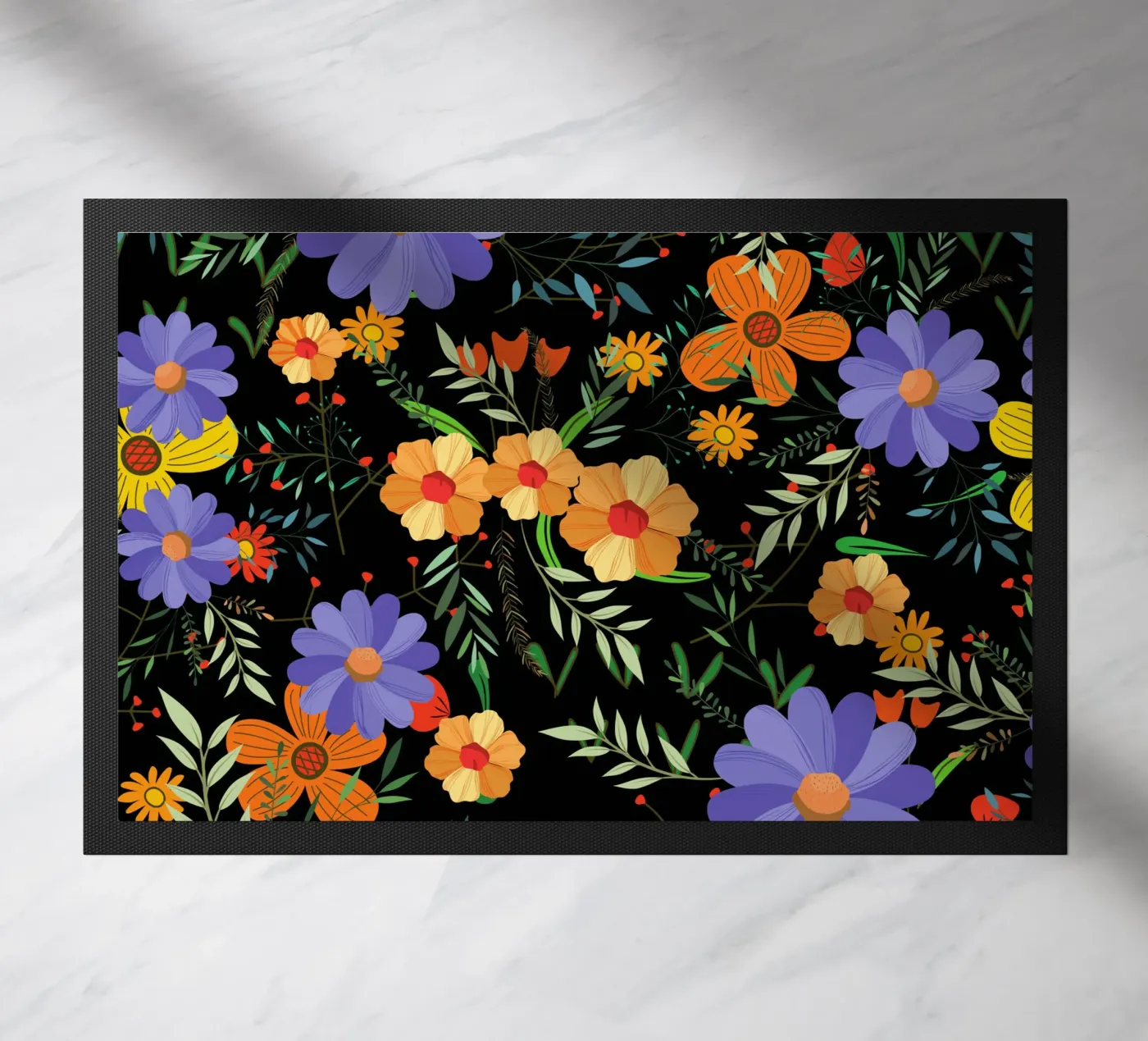 Botanical pattern 27 Fußmatte von Little Dean