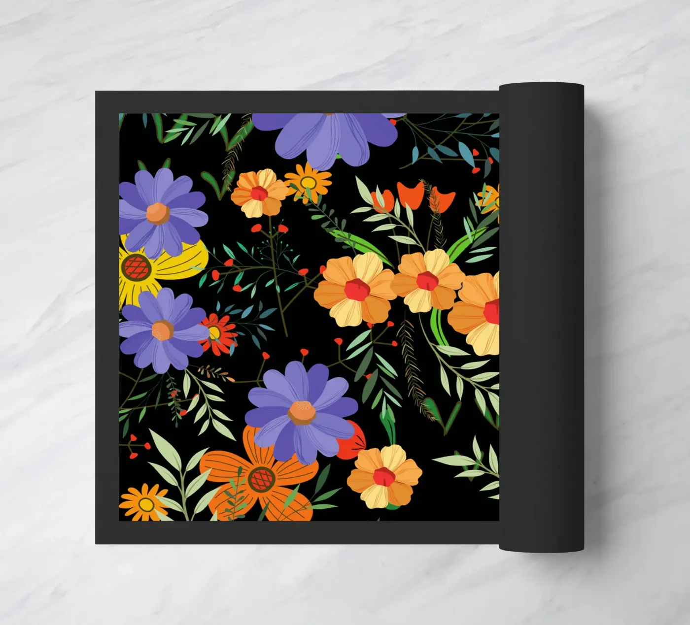 Botanical pattern 27 Fußmatte von Little Dean