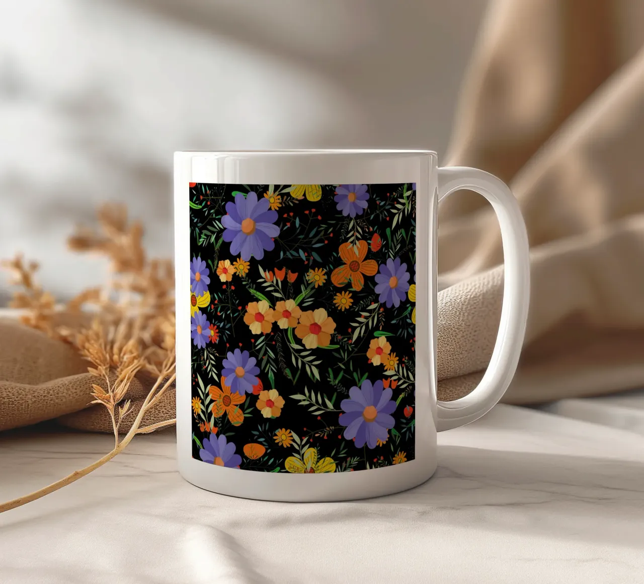 Motivo botanico 27 tazza in ceramica da Little Dean