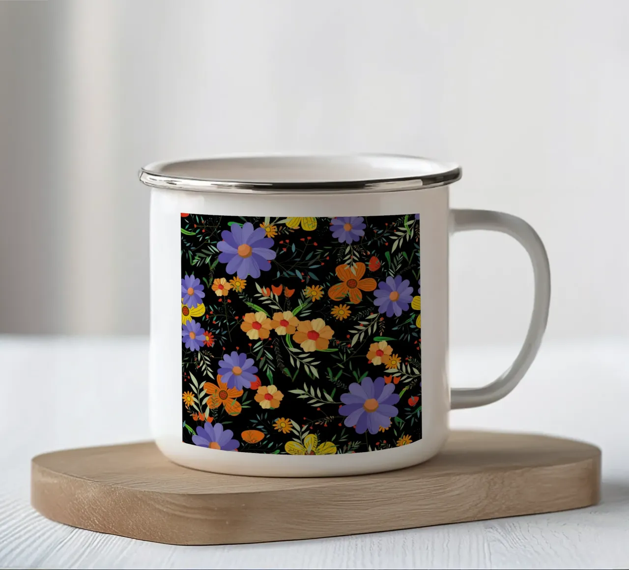 Motivo botanico 27 tazza in smalto da Little Dean