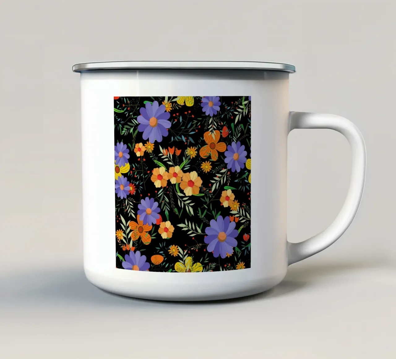 Motivo botanico 27 tazza in smalto da Little Dean