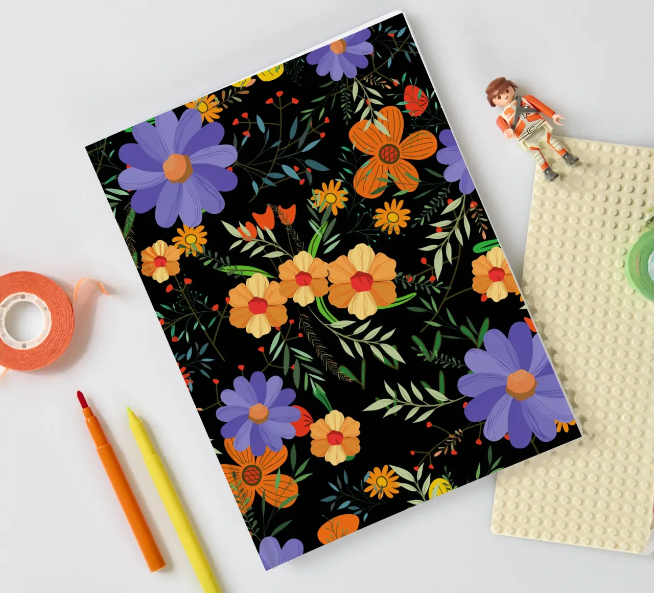 Botanical pattern 27 notebook by Little Dean