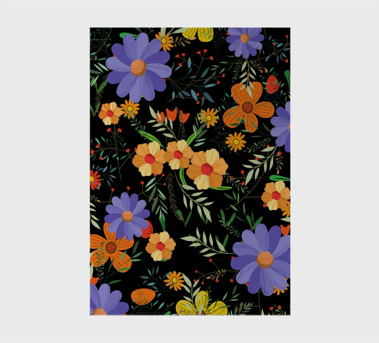 Botanical pattern 27 notebook by Little Dean