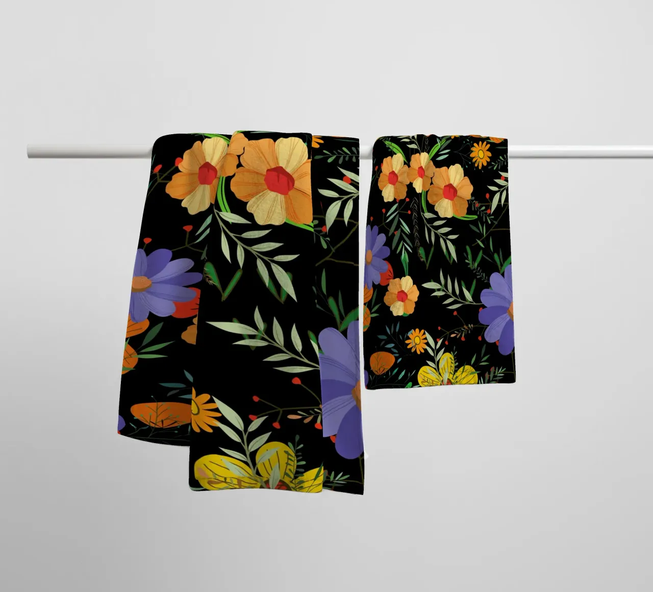 Botanical pattern 27 towel by Little Dean