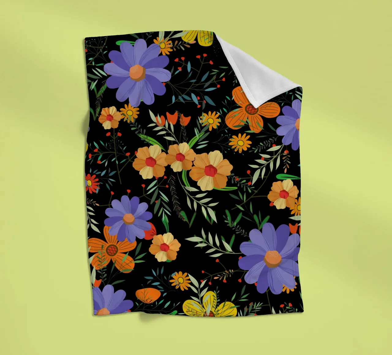 Botanisches Muster 27 Fleecedecke von Little Dean