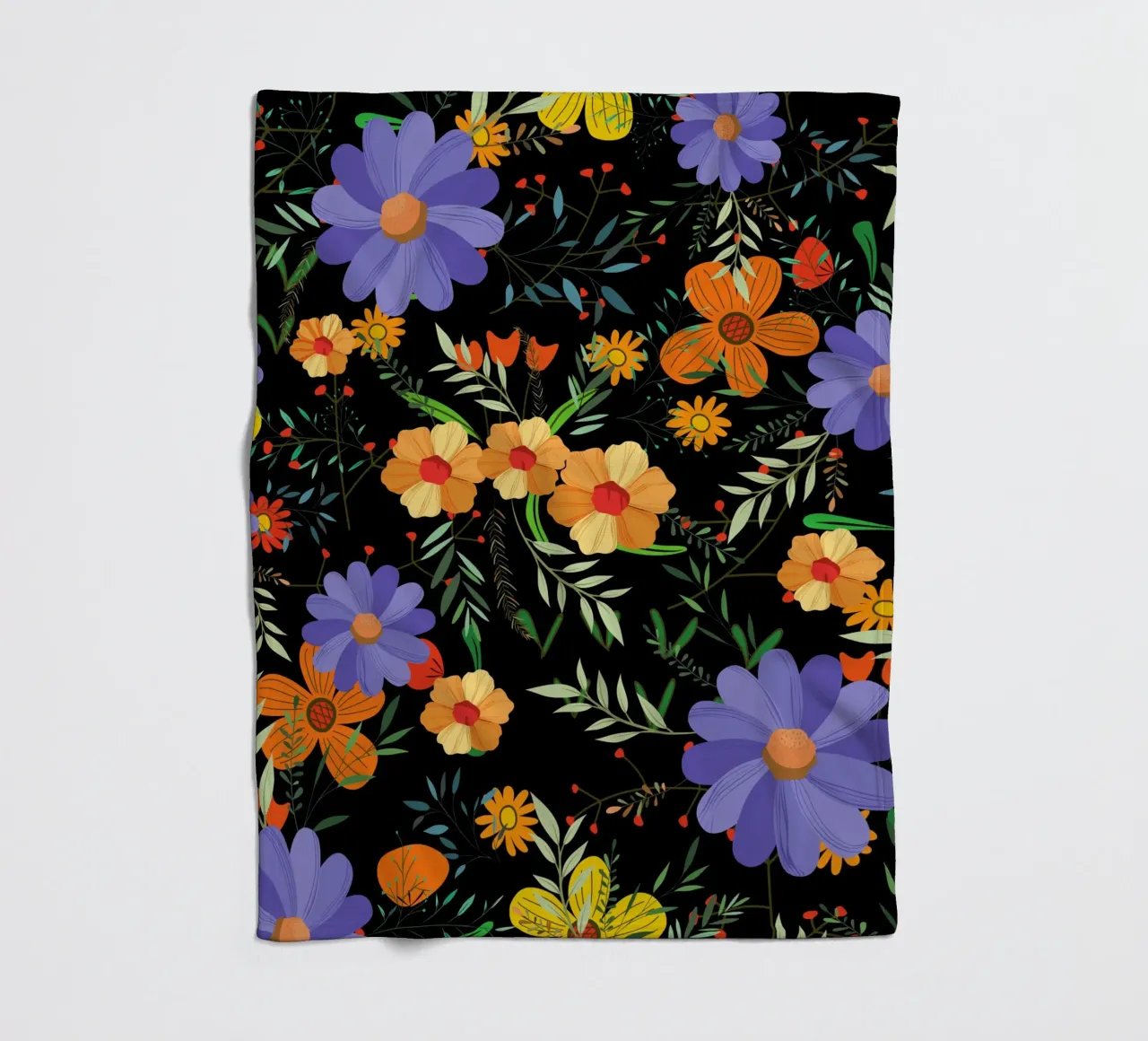 Botanisches Muster 27 Fleecedecke von Little Dean