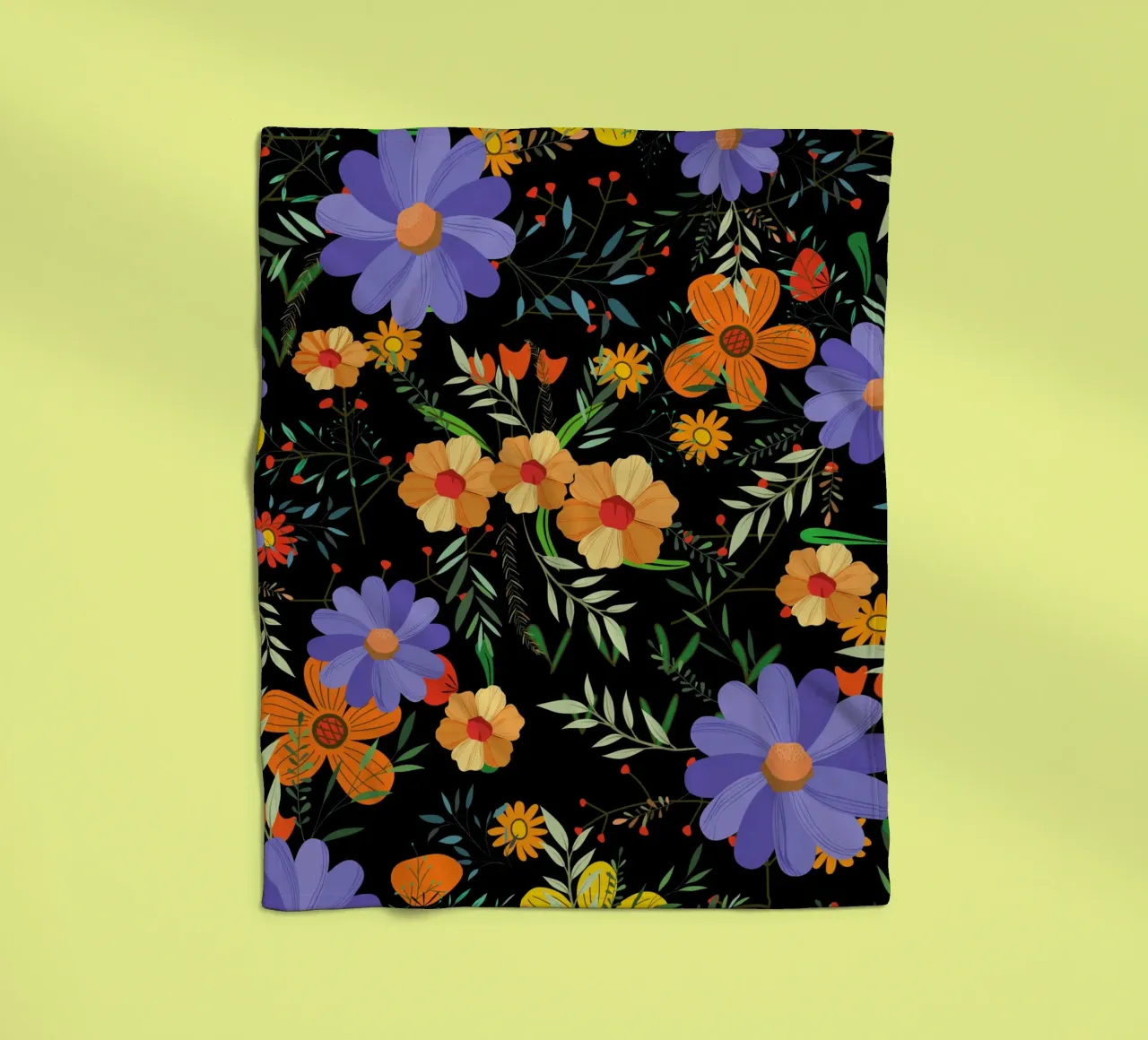 Botanisches Muster 27 Fleecedecke von Little Dean