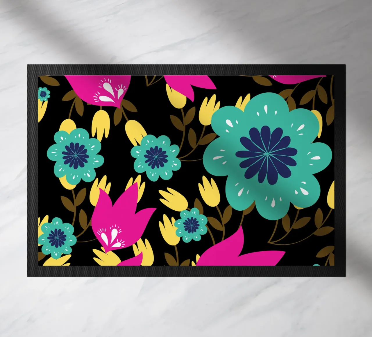 Botanical pattern 28 doormat by Little Dean