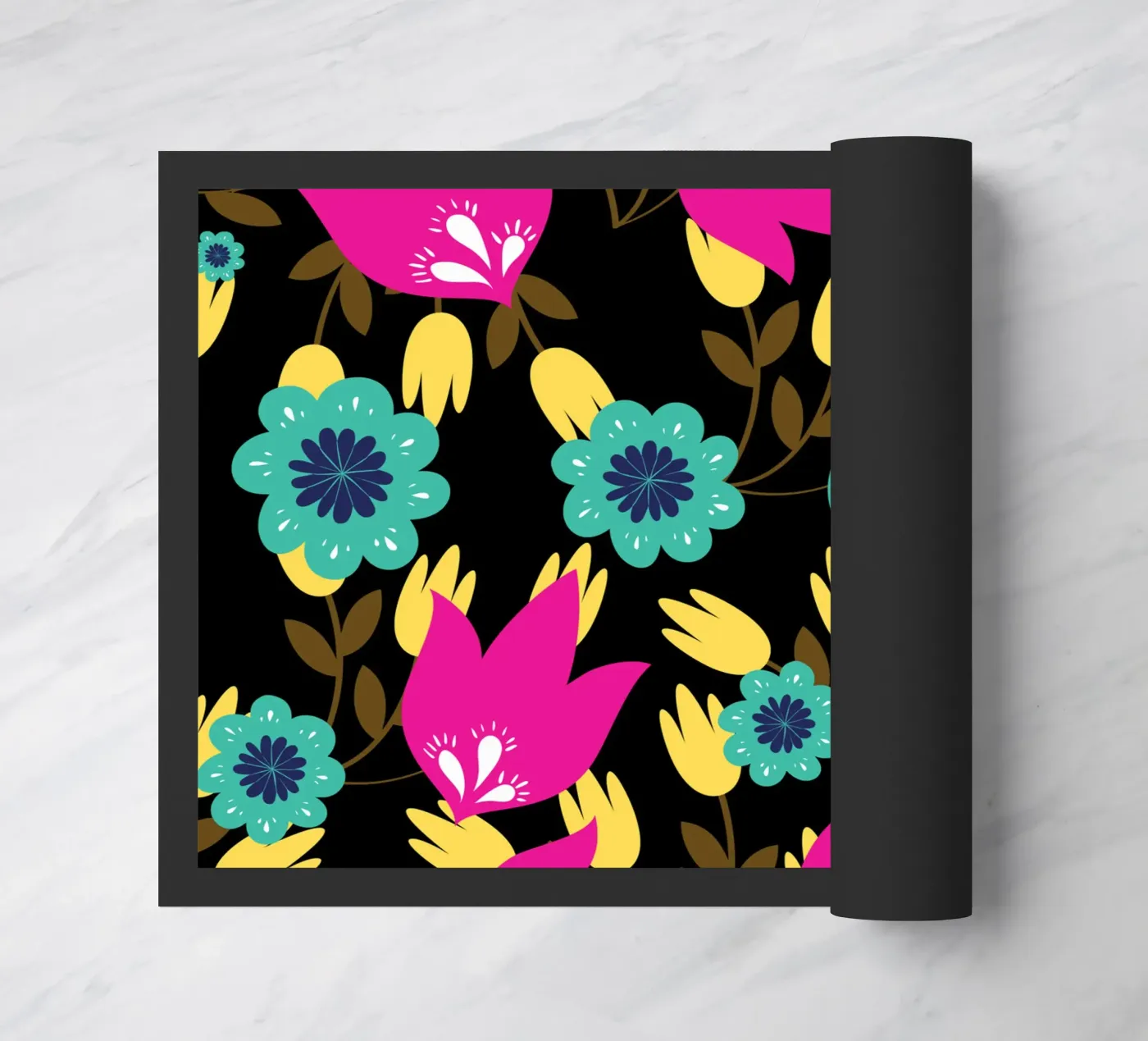 Botanical pattern 28 deurmat van Little Dean