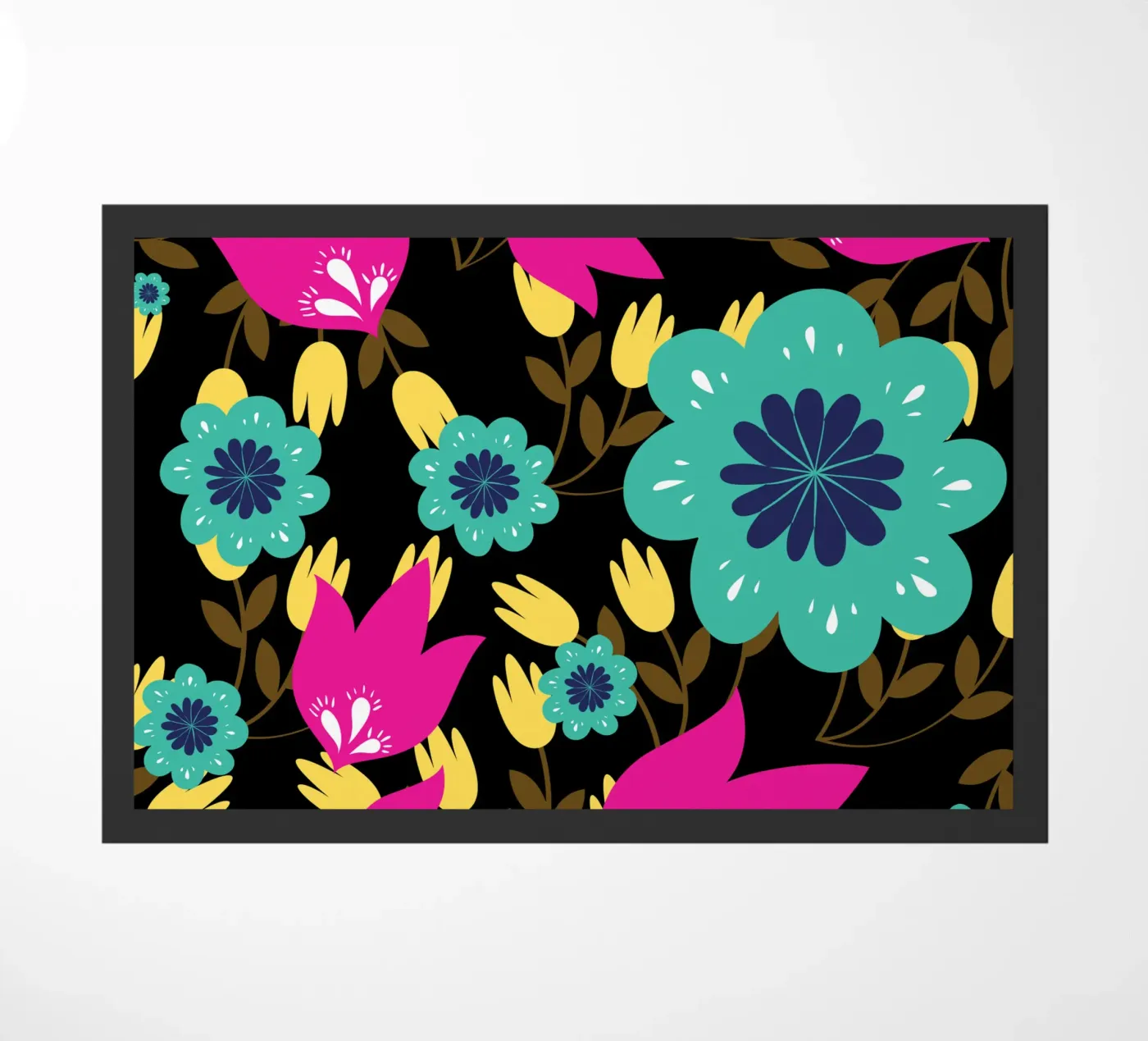 Botanical pattern 28 deurmat van Little Dean