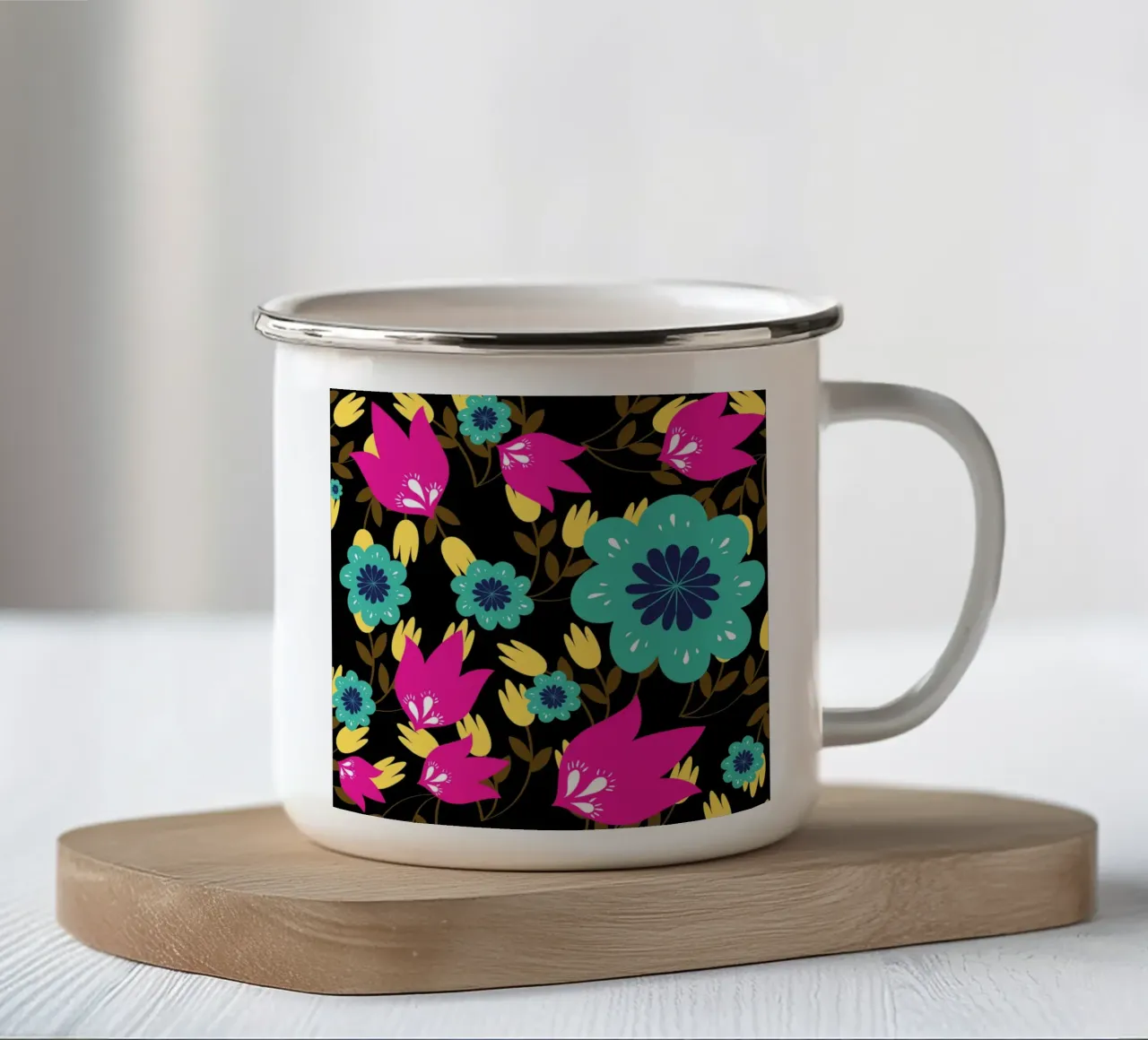 Motivo botanico 28 tazza in smalto da Little Dean
