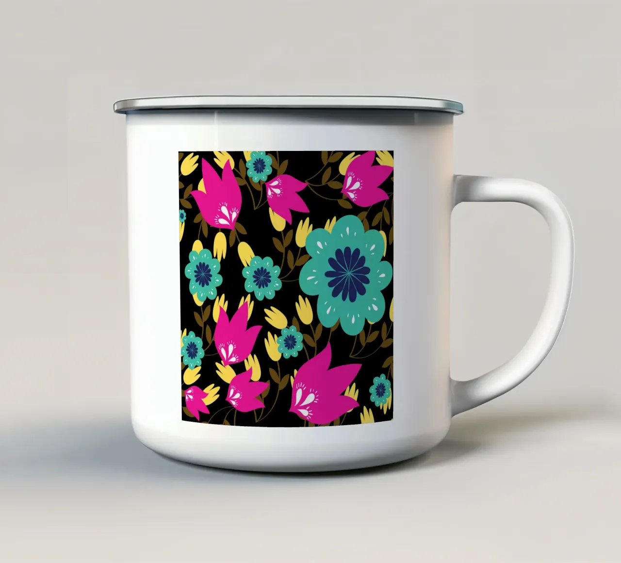 Motivo botanico 28 tazza in smalto da Little Dean