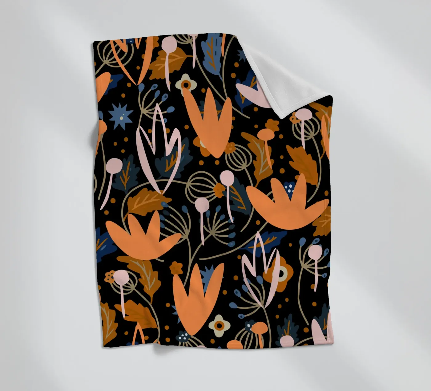 Botanical pattern 29 Fleecedecke von Little Dean