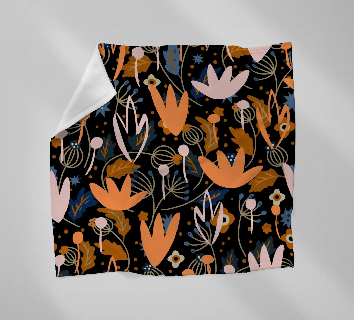 Botanical pattern 29 Fleecedecke von Little Dean