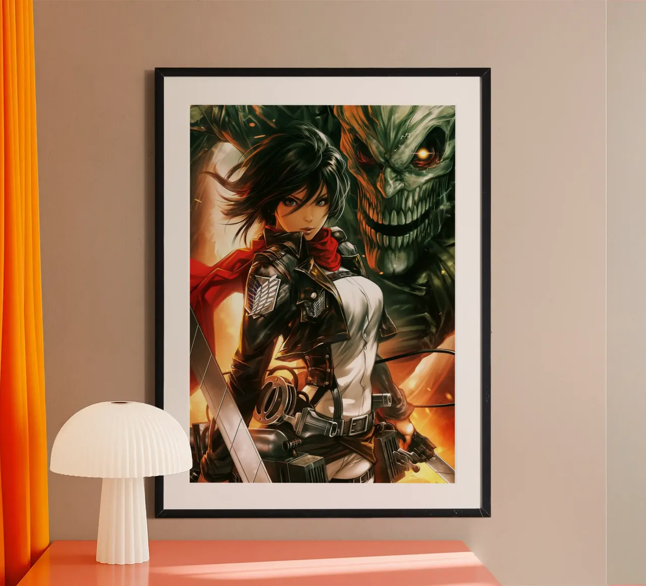 Mikasa Ackerman Attacco su Titano poster da Voxel Visionaries