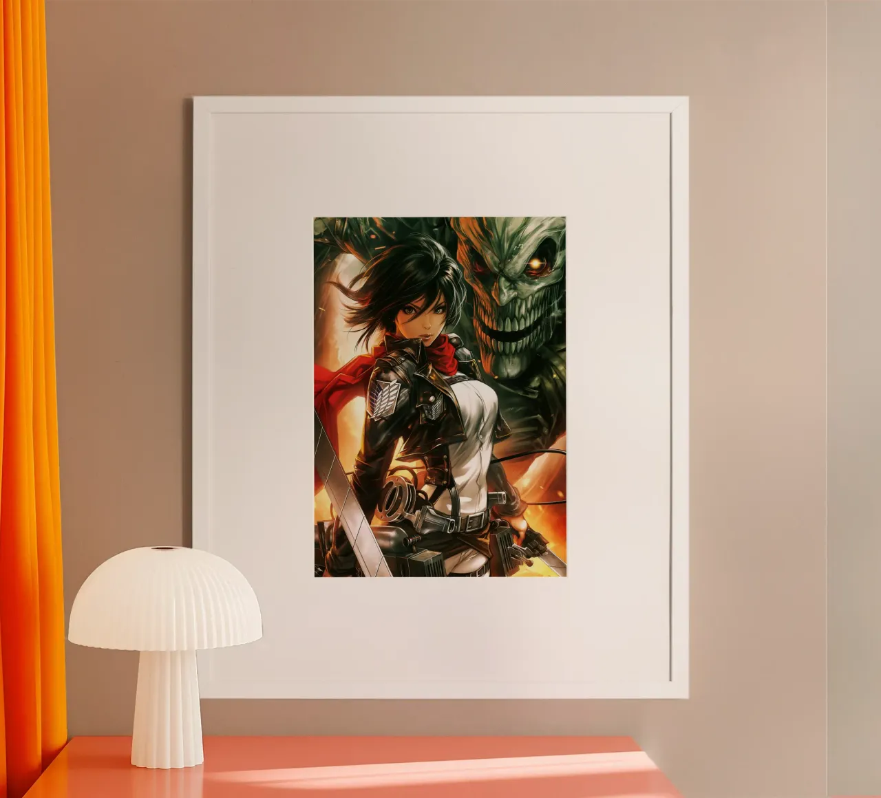 Mikasa Ackerman Attacco su Titano poster da Voxel Visionaries