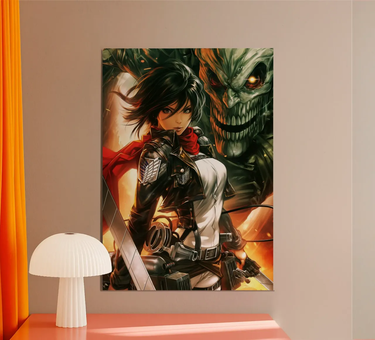 Mikasa Ackerman Attacco su Titano poster da Voxel Visionaries