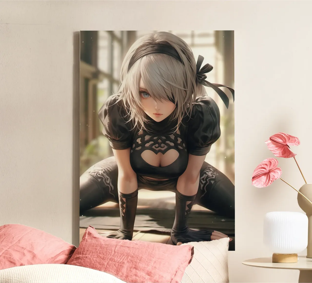 2B Nier Automata tela con Cornice a cassetta da Voxel Visionaries