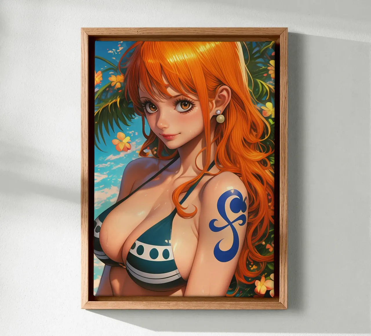 Nami Un pezzo tela con Cornice a cassetta da Voxel Visionaries