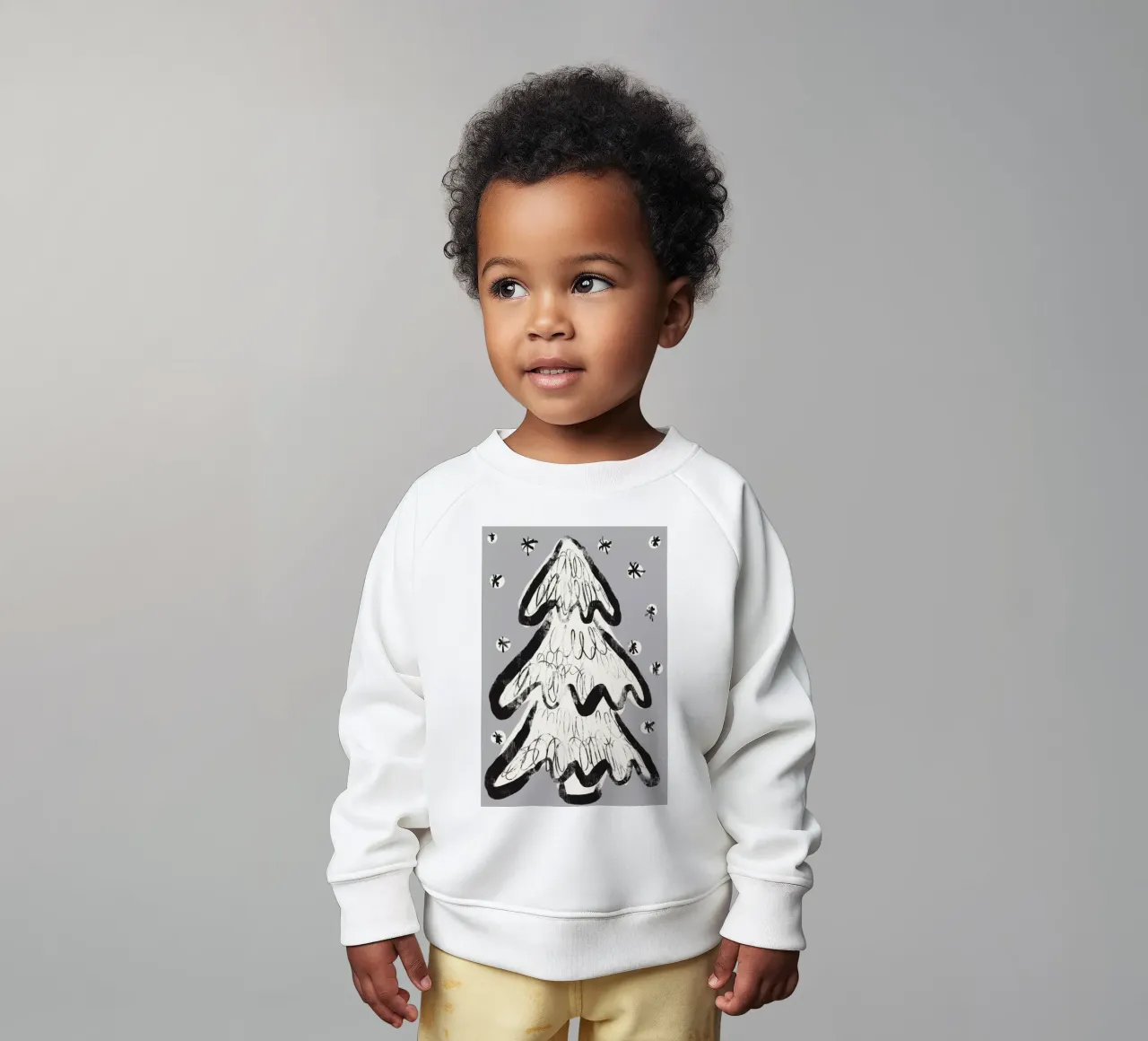 Christmas Tree (Gray) felpa neonato da treechild