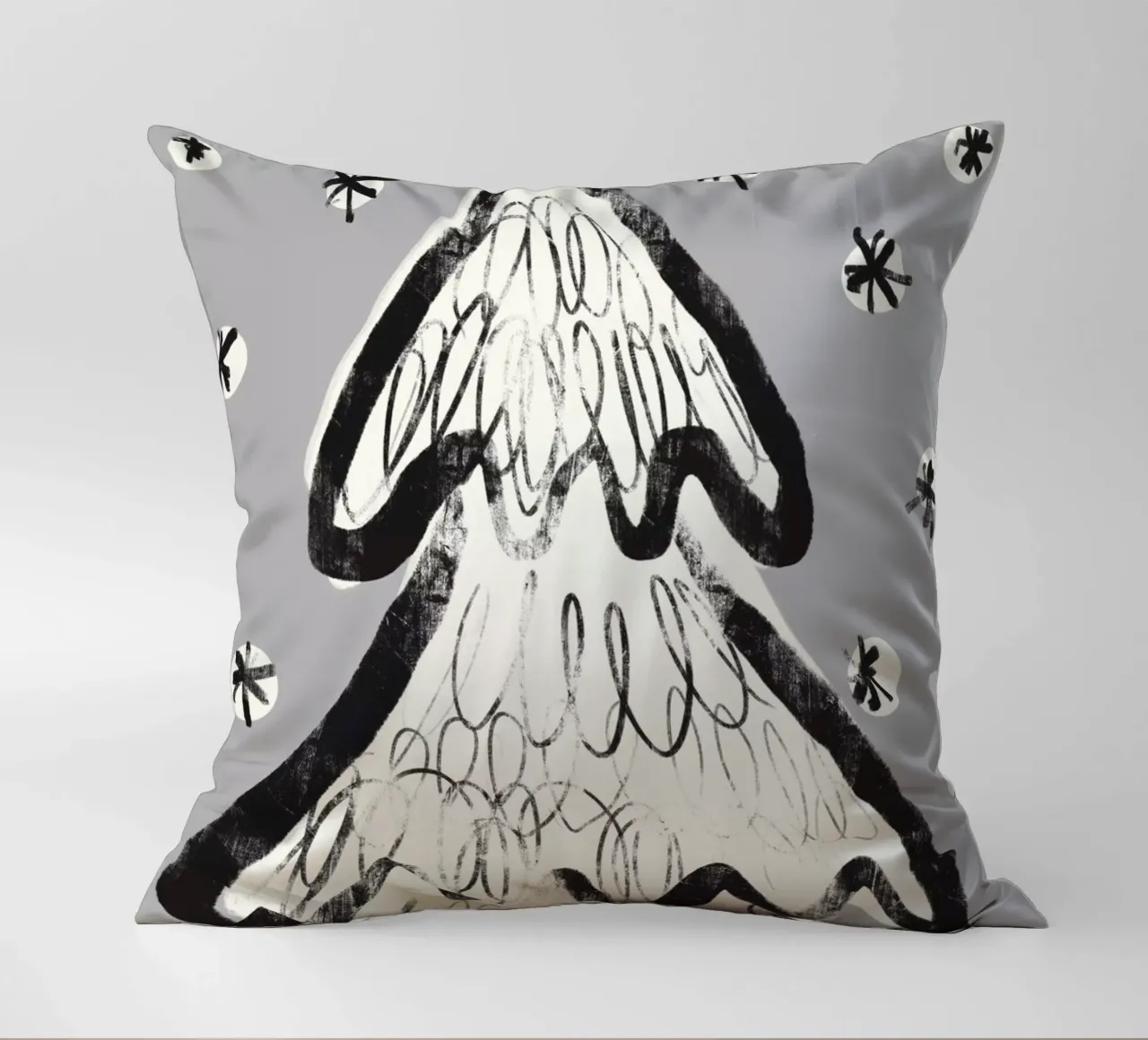 Christmas Tree (Gray) cuscino da treechild