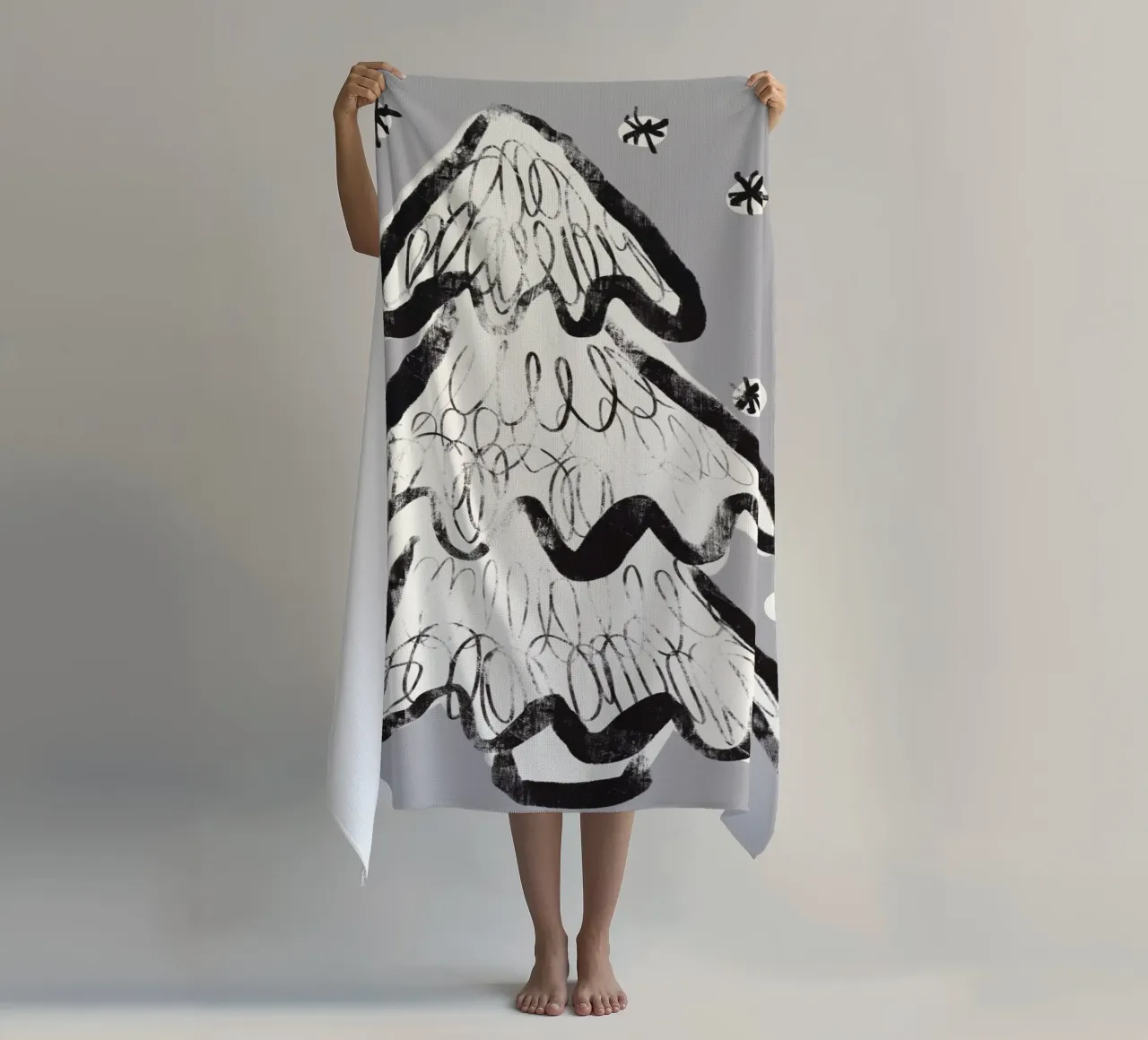 Christmas Tree (Gray) telo mare da treechild
