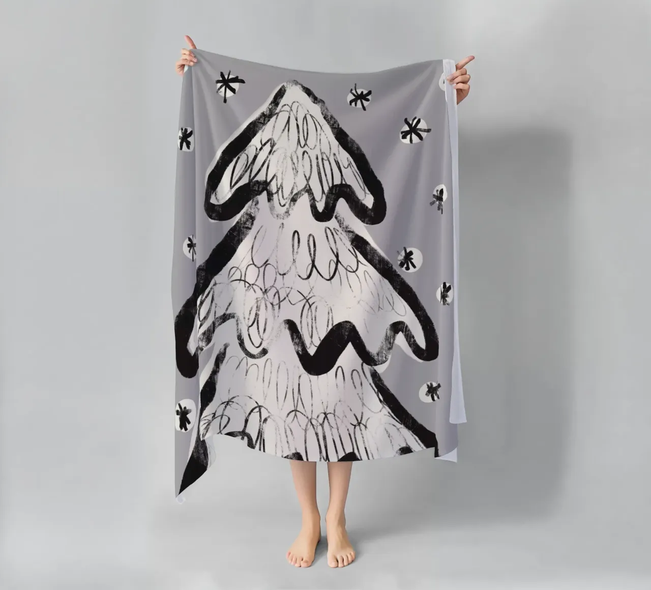 Christmas Tree (Gray) telo mare da treechild