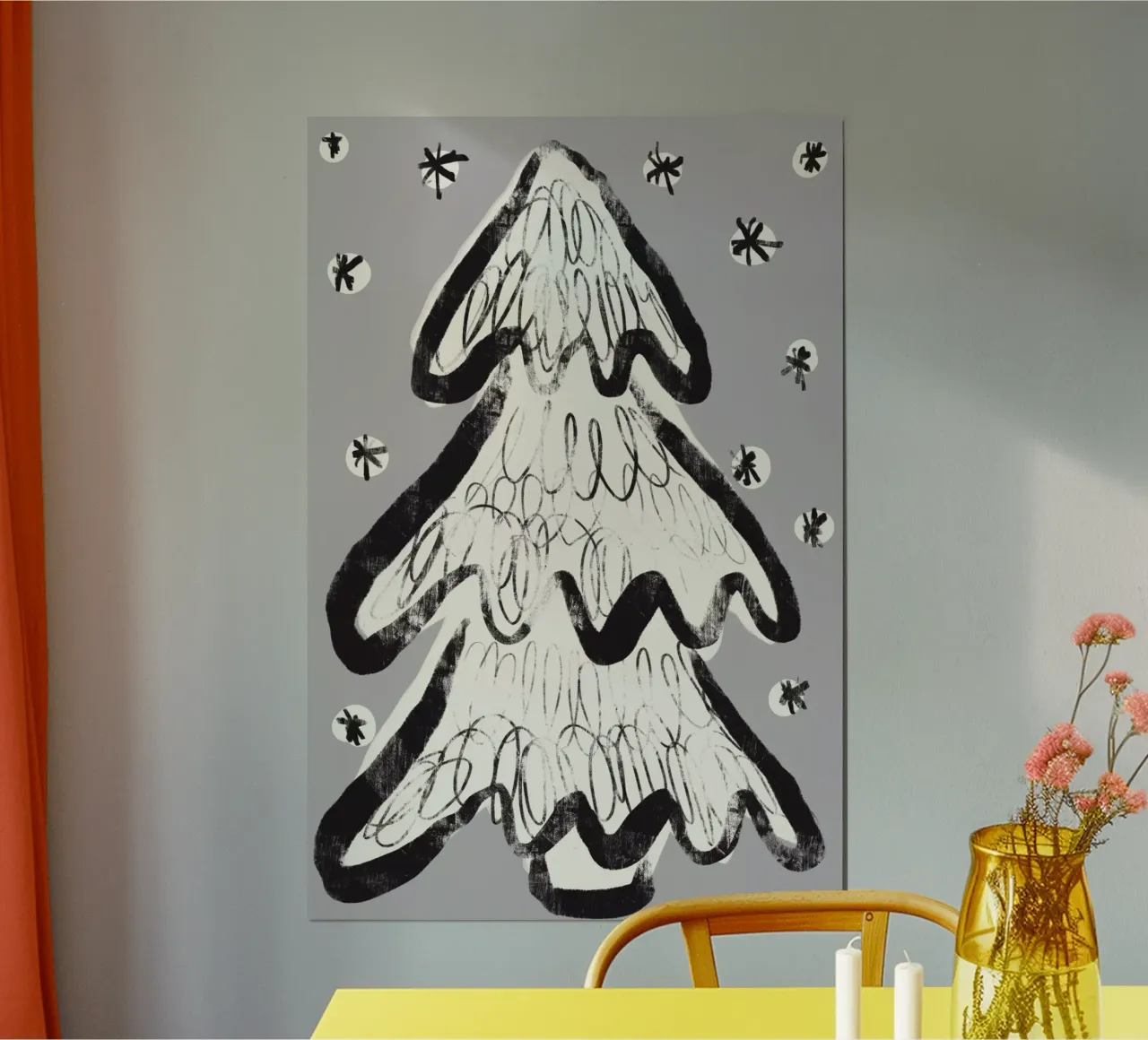 Christmas Tree (Gray) carta hahnemühle da treechild