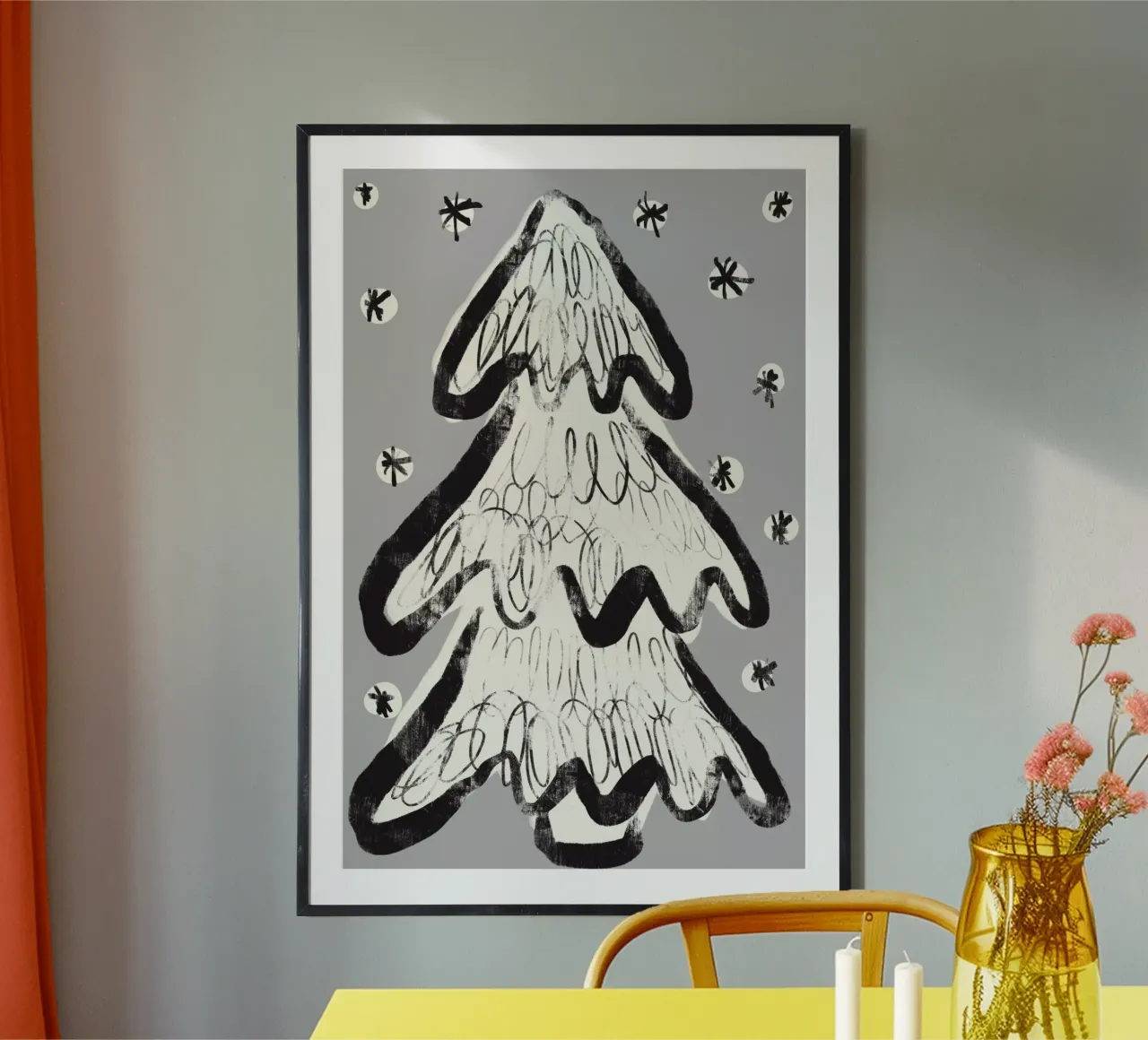 Christmas Tree (Gray) carta hahnemühle da treechild