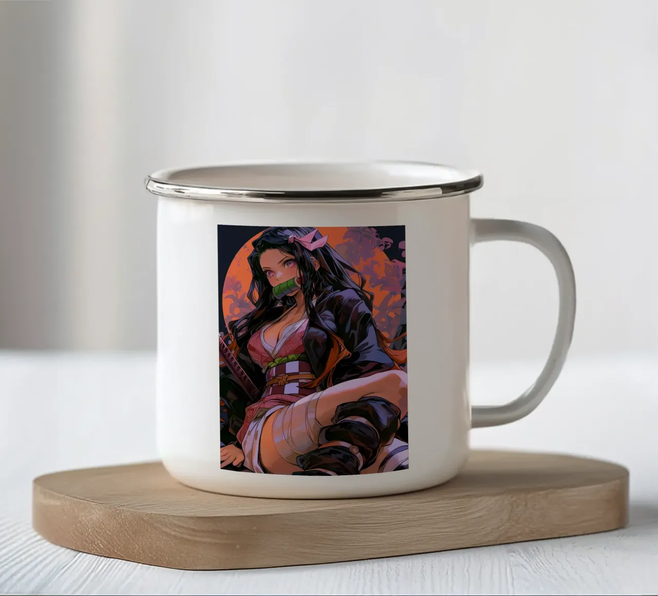 Nezuko Kamado Demonendoder emaille mok van Voxel Visionaries