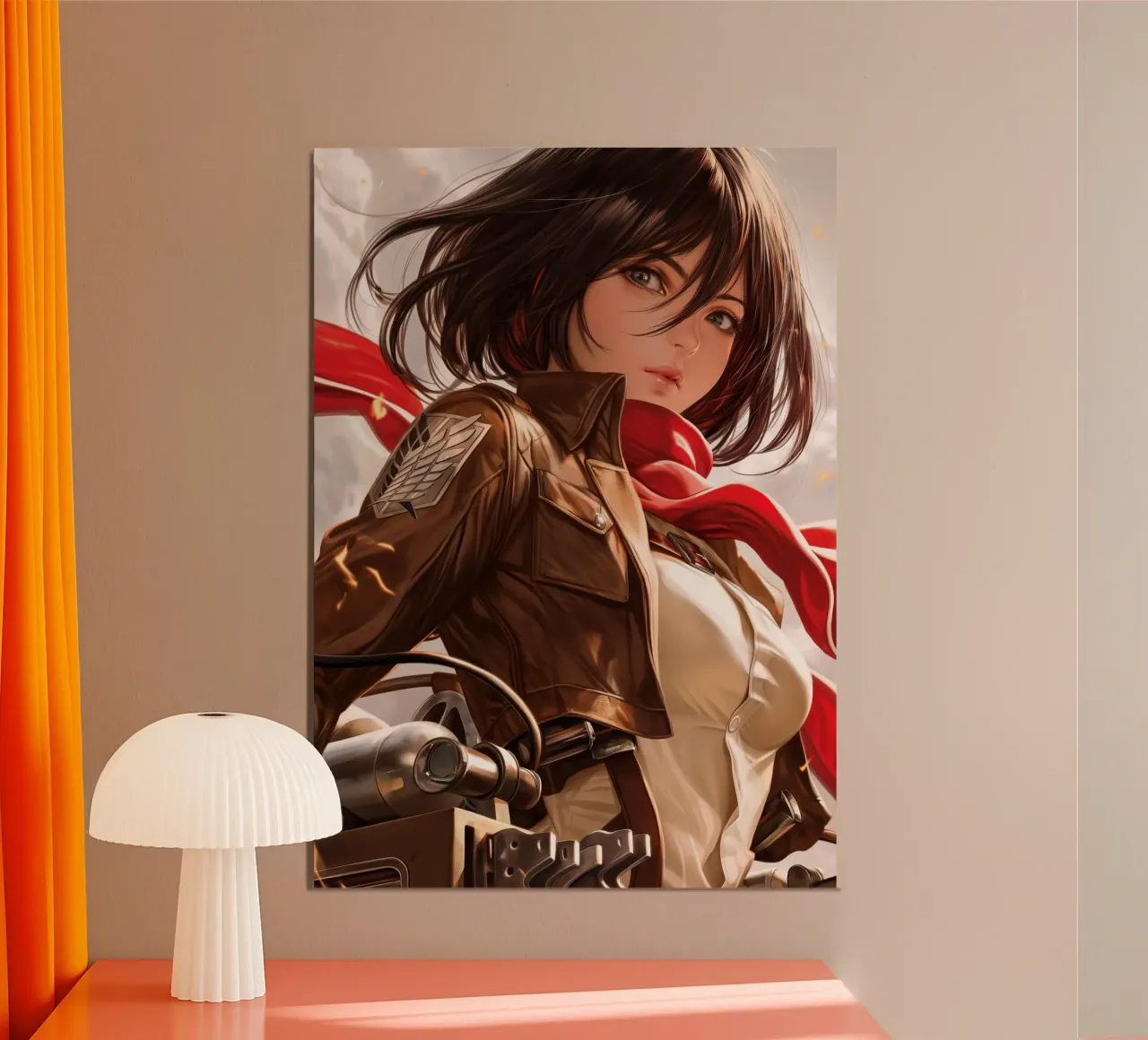 Mikasa Ackerman Attack on Titan poster con marco de plástico de Fleur de Lys