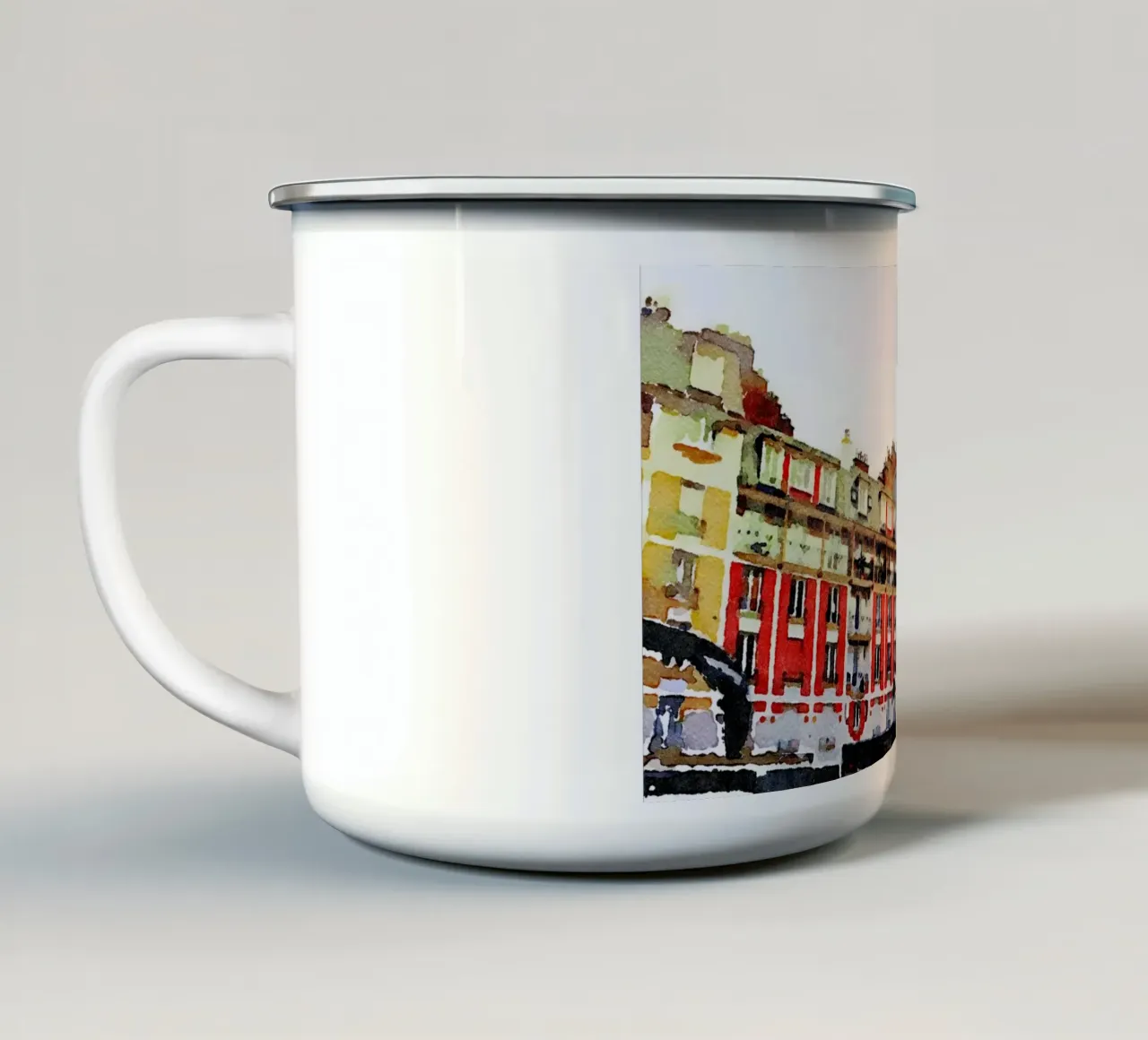A Parigi tazza in smalto da Massimo Frascogna