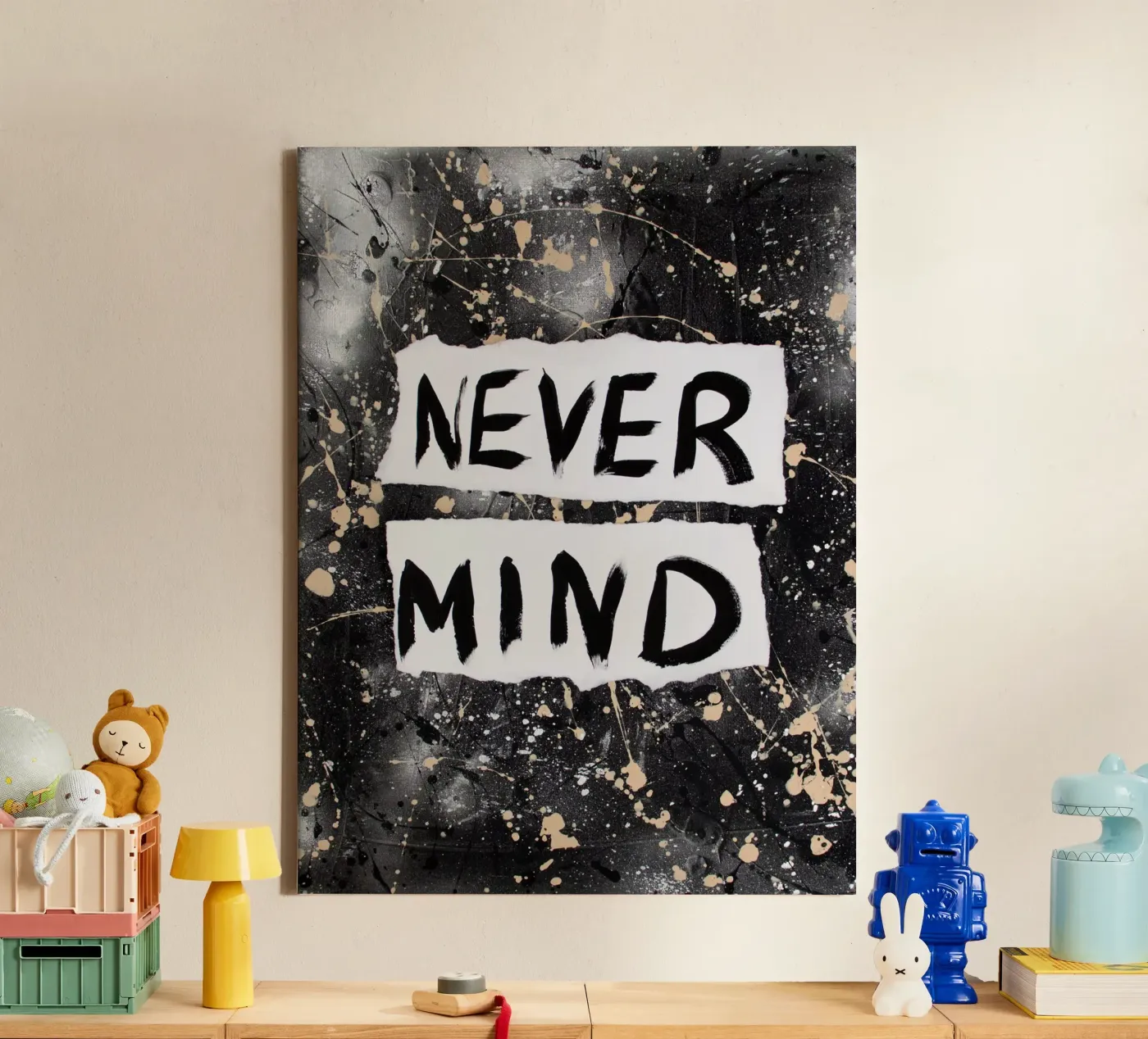 Nevermind canvas by Hirschbild