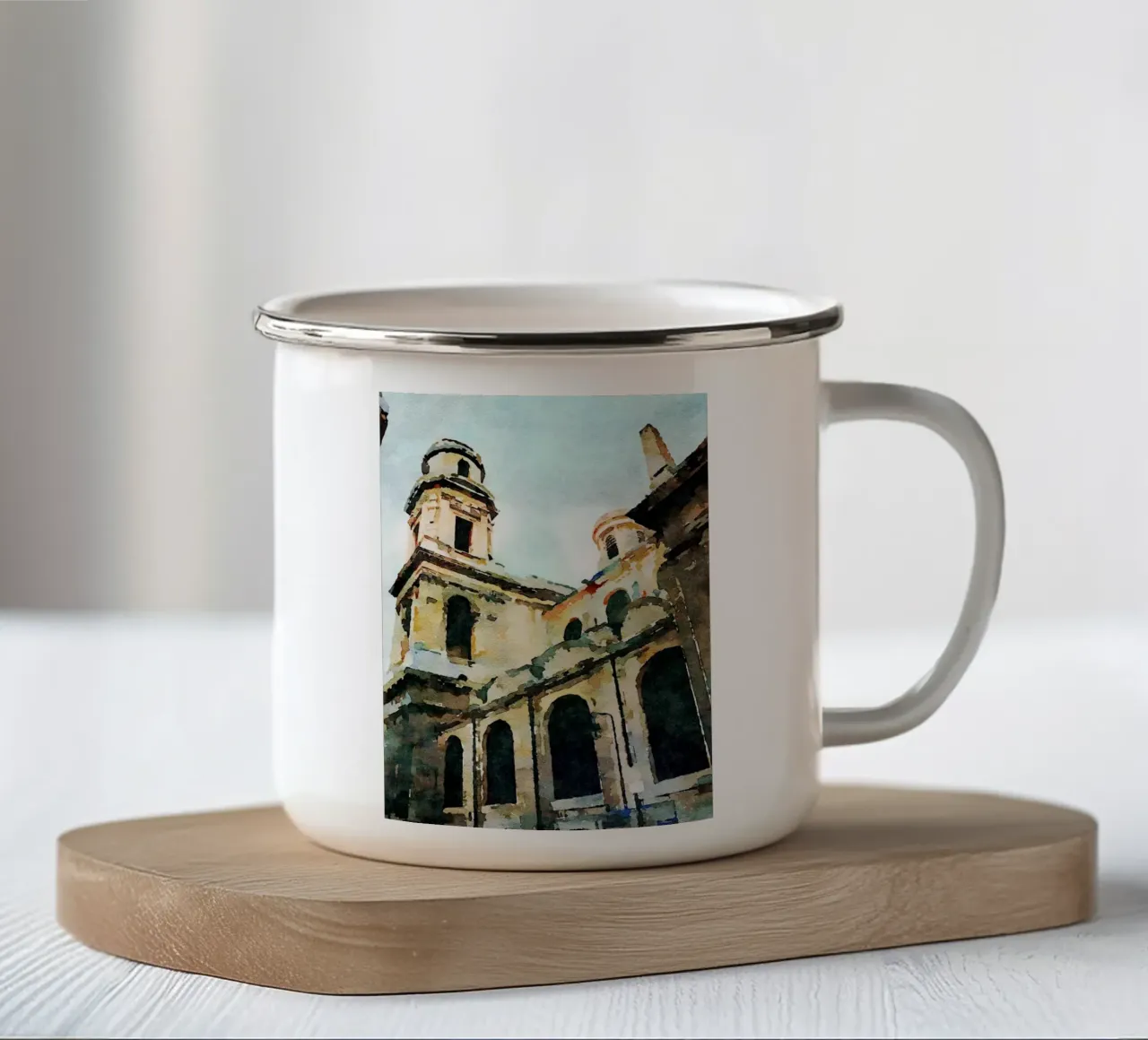 A Parigi tazza in smalto da Massimo Frascogna