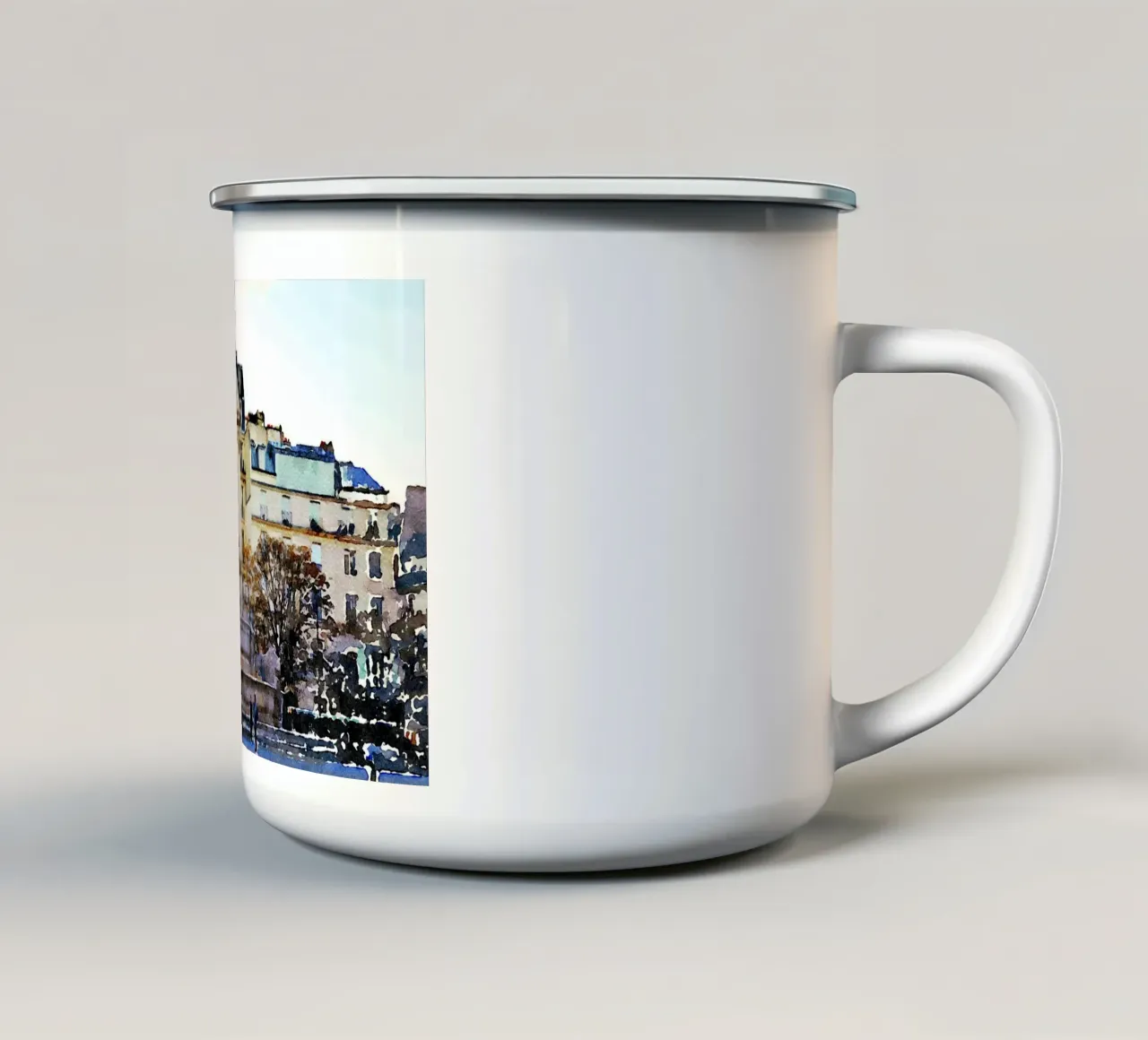 A Parigi tazza in smalto da Massimo Frascogna
