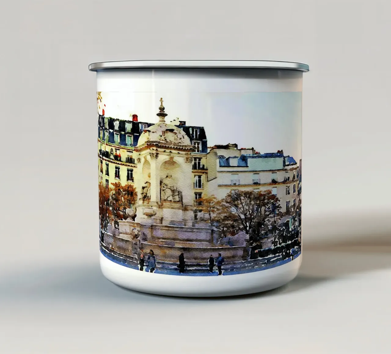 A Parigi tazza in smalto da Massimo Frascogna