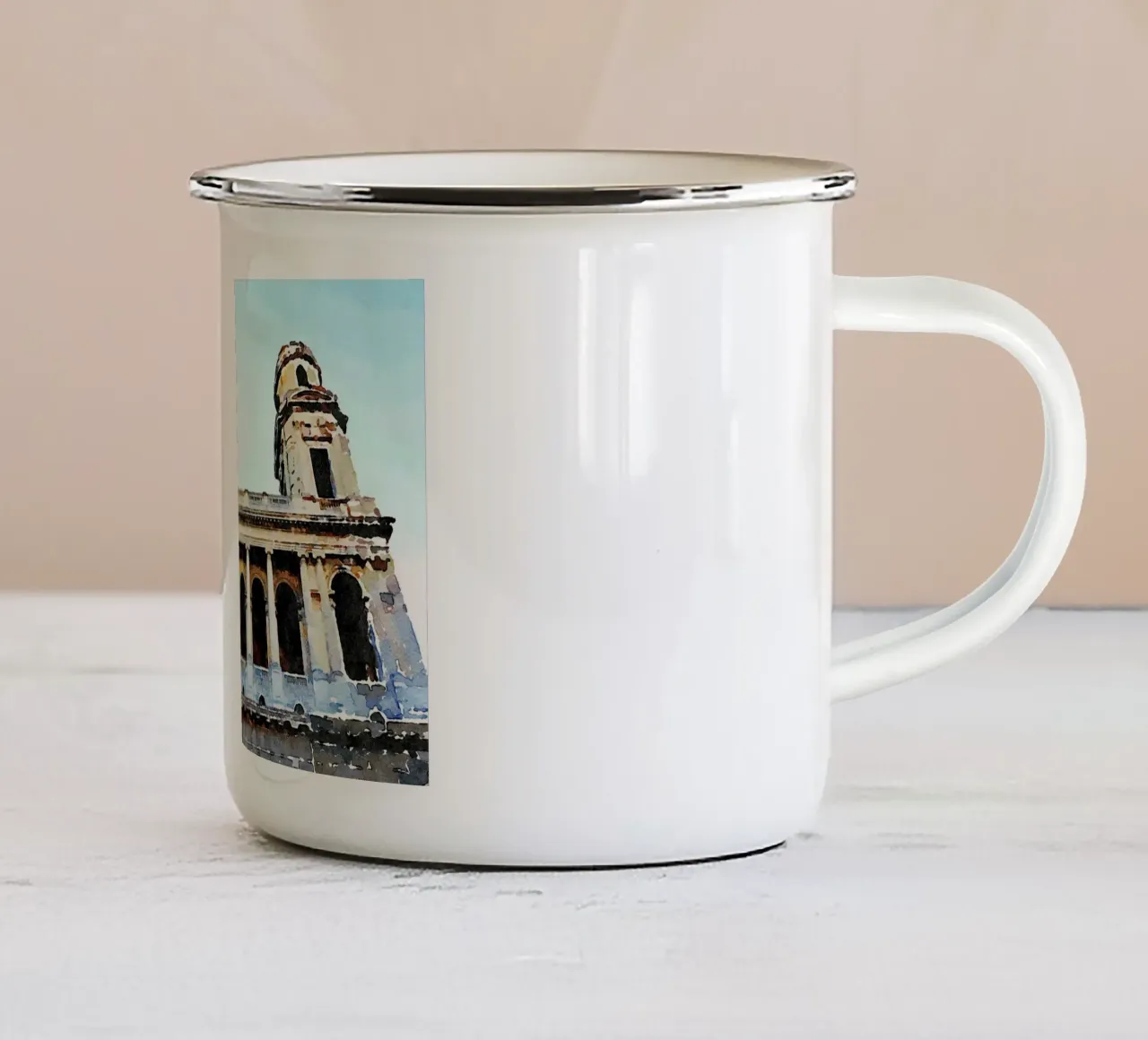 A Parigi tazza in smalto da Massimo Frascogna