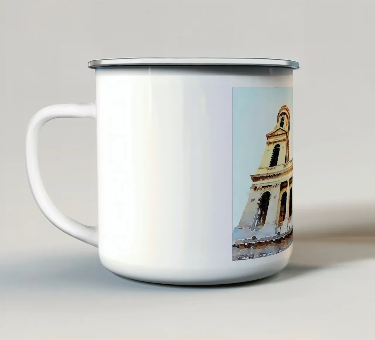 A Parigi tazza in smalto da Massimo Frascogna