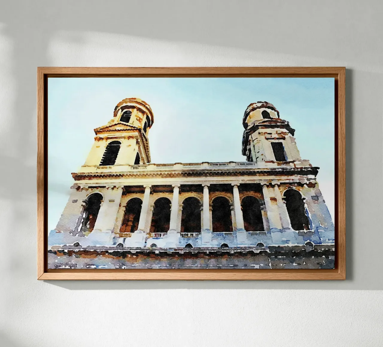 In Parijs canvas met Baklijst van Massimo Frascogna