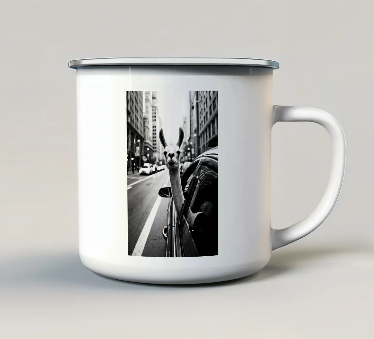 Downtown Llama tazza in smalto da KUNSTstück