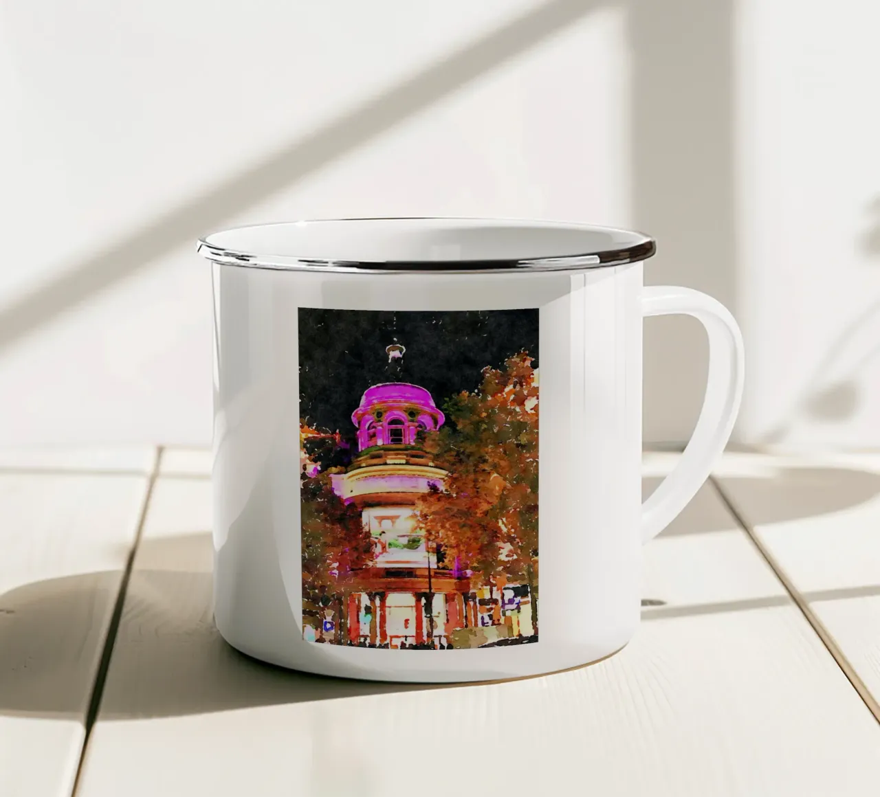 A Parigi tazza in smalto da Massimo Frascogna