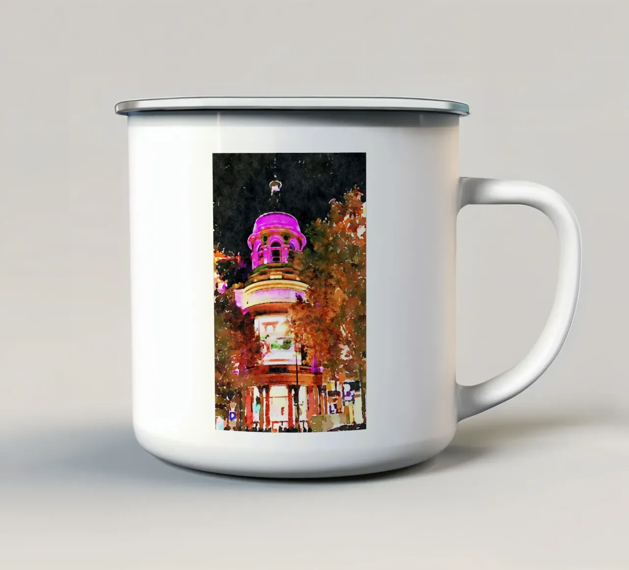 A Parigi tazza in smalto da Massimo Frascogna